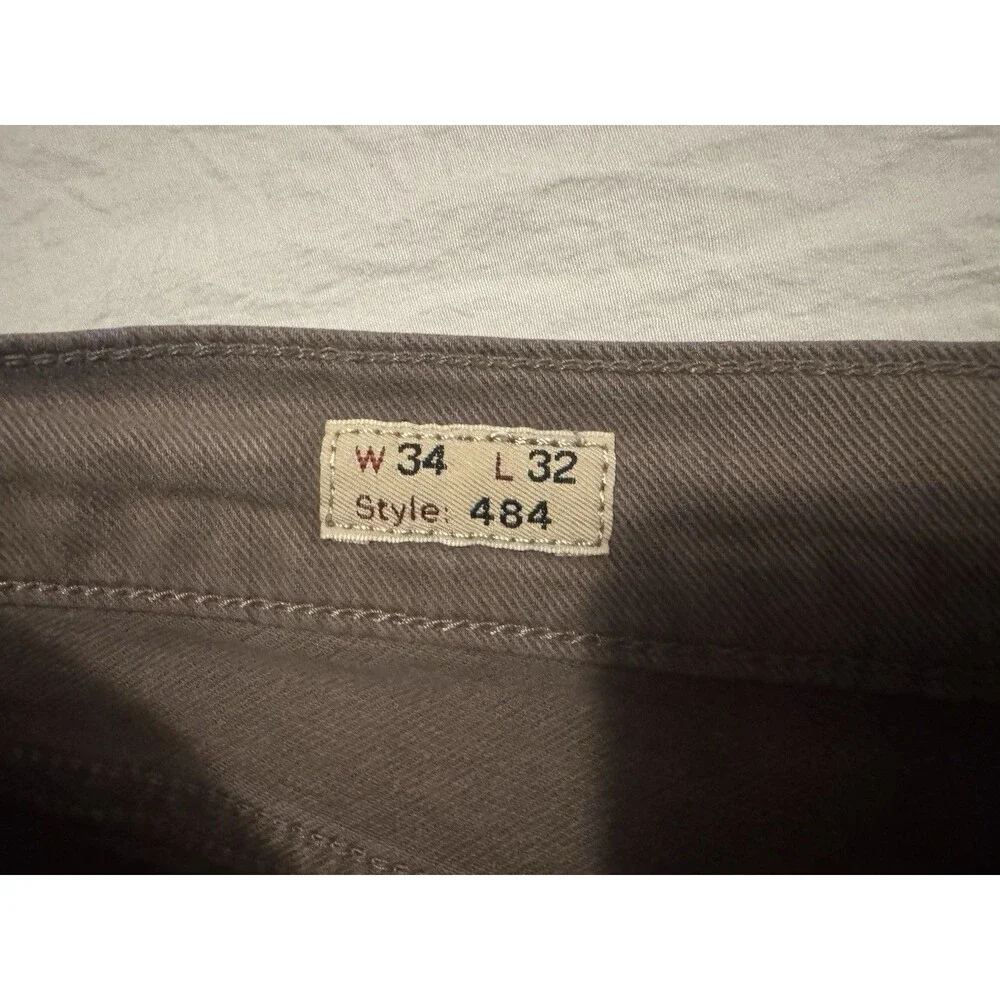 J.Crew Men's 484 Slim Fit Tapered Stretch Twill Chino Pants Brown 34x32